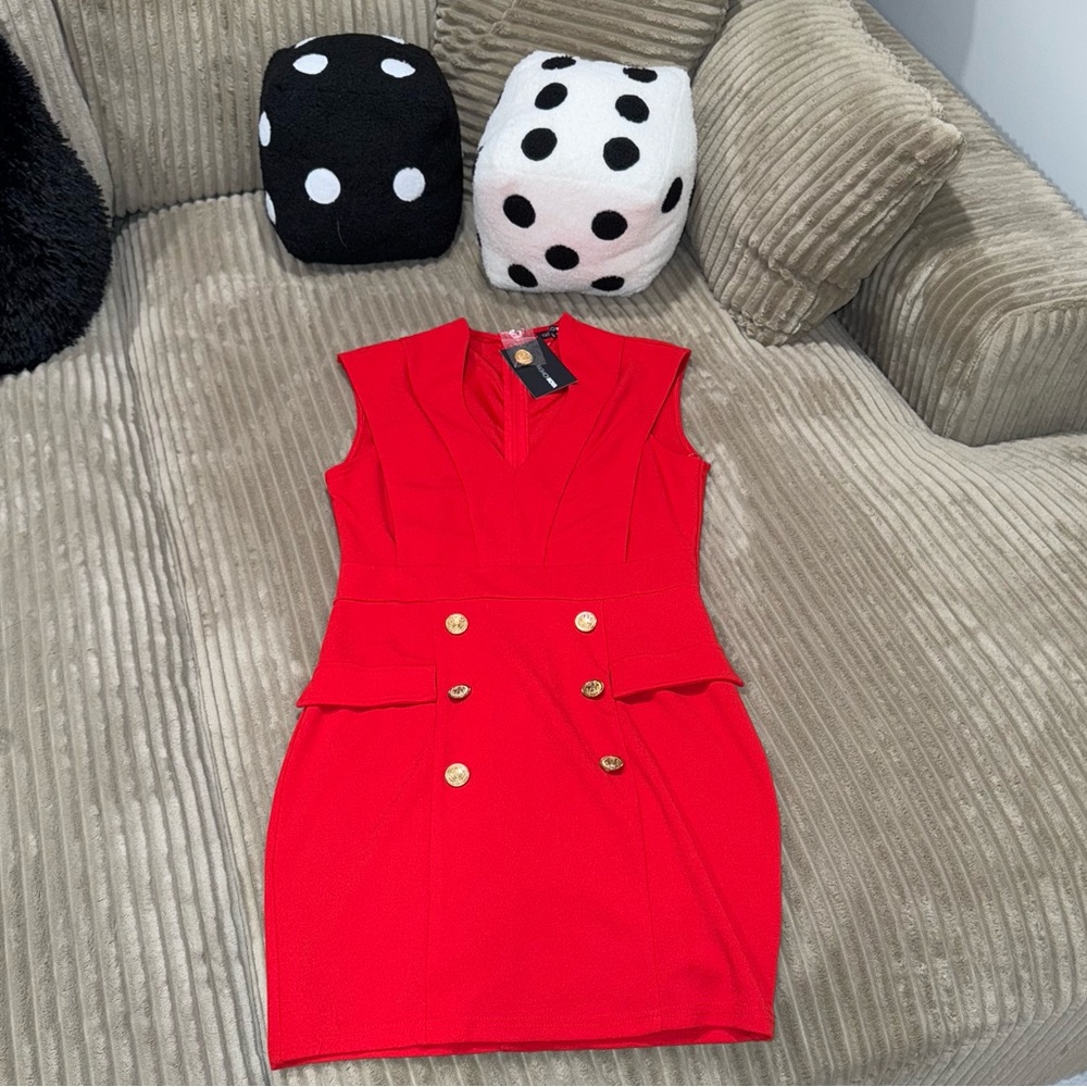 NWT! Fashion Nova Red Immy Mini Dress - Picture 2 of 9